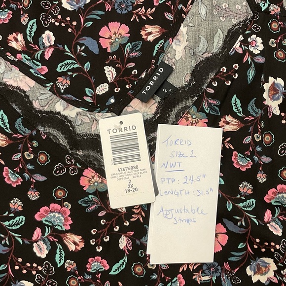 Torrid Ava Challis Lace Trim Cami - Picture 3 of 6